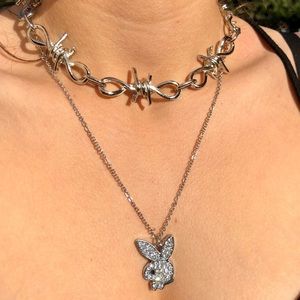 Barbed wire necklace